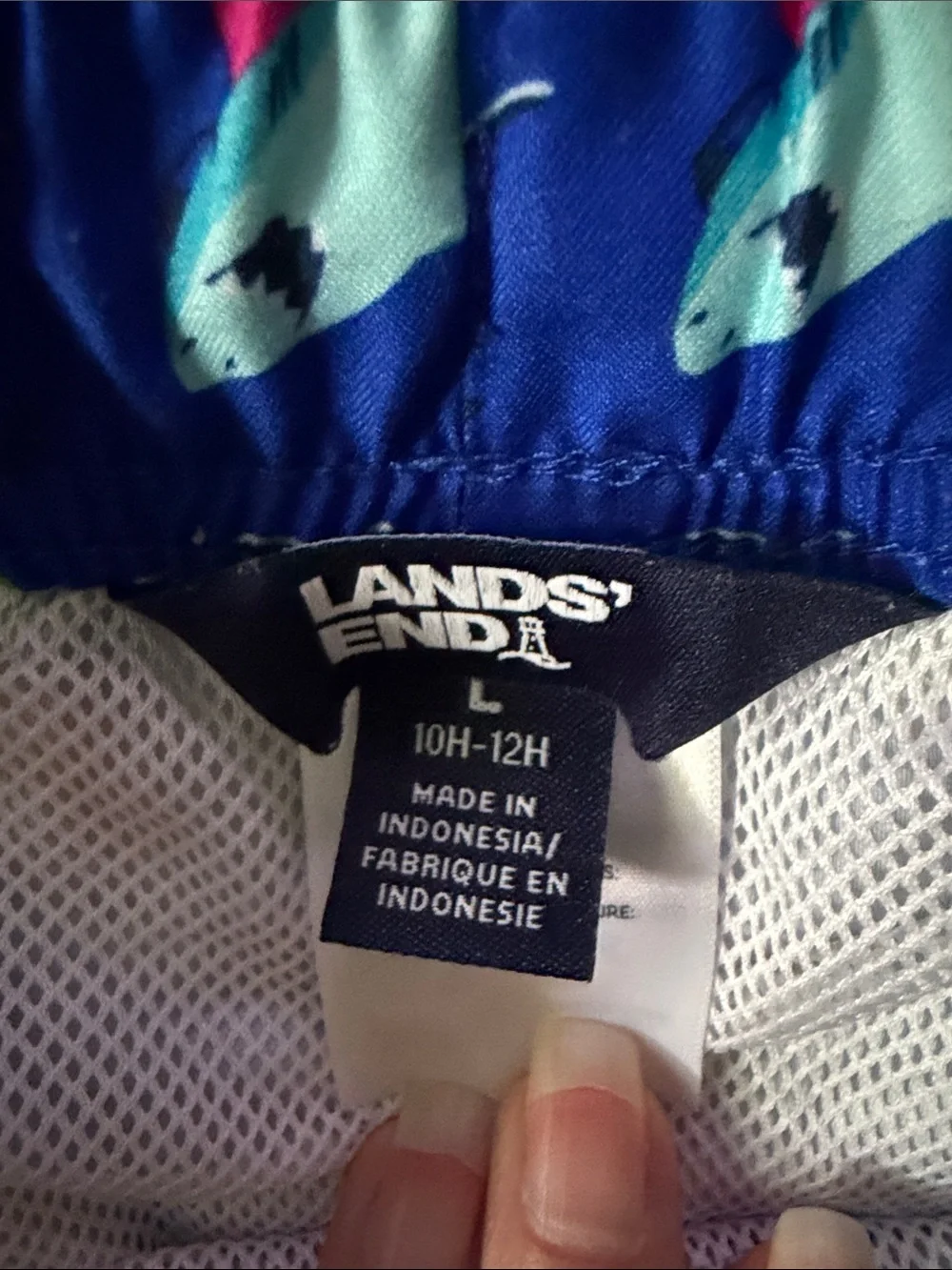 Blue Novelty Shark & Float Swim Trunks size 10h-12h